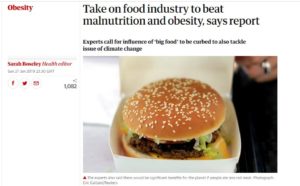 Photo of Guardian article on obesity